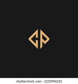 Plantilla de vectores de tipografía con logotipo de letras de color dorado y plateado inicial. Diseño del logotipo CP de la carta de resumen creativa
Icono mínimo de CP