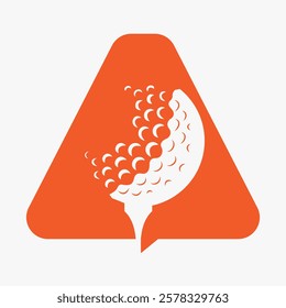 Initial Golf Ball On Letter A Logo Design Vector Template. Golf Logo Sign