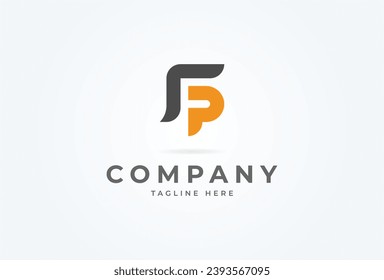 Initial GP or GFP logo. monogram logo design combination of letters G and P. Flat Vector Logo Design Template. vector illustration