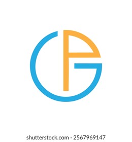 initial gp letter logo design vector, initial pg letter logo design, gp icon, gp symbol, pg icon, pg letter, p g , g p shape icon design, modern g p shape for any business and monogram, p g business.