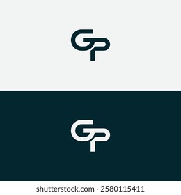 initial GP Letter Logo Design Monogram Vector Template. pg logo design. Vector illustration.
