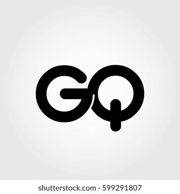 initial gq black business logo