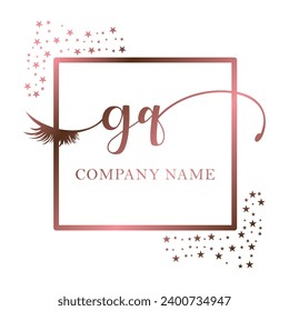 Initial GQ calligraphy company eye and eyelash handwriting