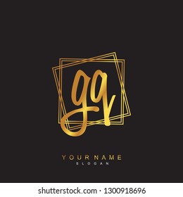 Initial GQ handwriting logo vector