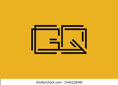 Initial GQ QG modern monogram and elegant logo design, Professional Letters Vector Icon Logo on background.
