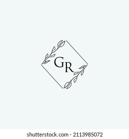 Ursprüngliche GR Schönheit elegantes Logo Design Blumenvorlage Illustration