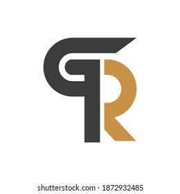 initial gr letter logo vector template design. linked letter rg logo design. simple gr vector template.