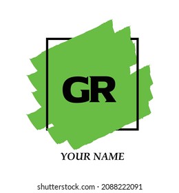 Initial GR logo template vector illustration