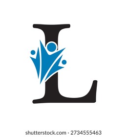 Initial Graduation Logo Combine With Letter L Vector Template