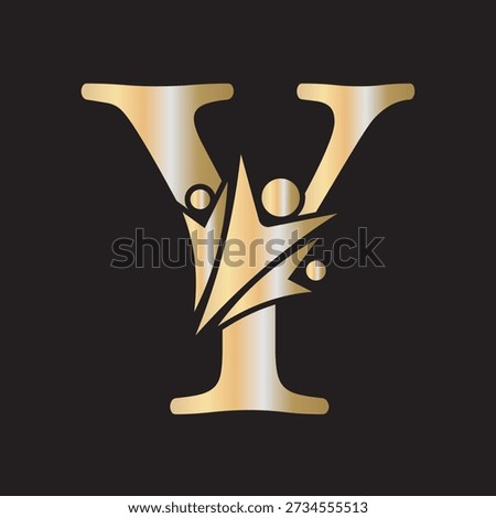 Initial Graduation Logo Combine With Letter Y Vector Template