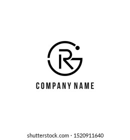 initial GRI letter vector logo design with circle concept 