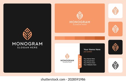 initial and growth letter monogram logo. icons for business, finance, elegance and simple luxury. Premium Vectors.