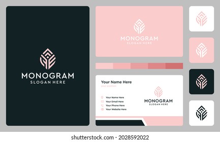 initial and growth letter monogram logo. icons for business, finance, elegance and simple luxury. Premium Vectors.