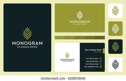 initial and growth letter monogram logo. icons for business, finance, elegance and simple luxury. Premium Vectors.