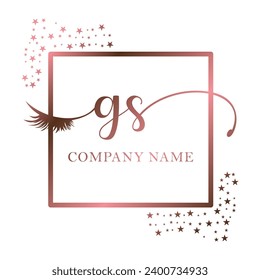 Initial GS calligraphy company eye and eyelash handwriting