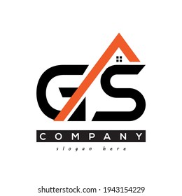 initial GS real estate logo vector