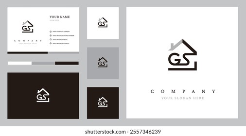 Initial GS Real Estate Logo Design Vector