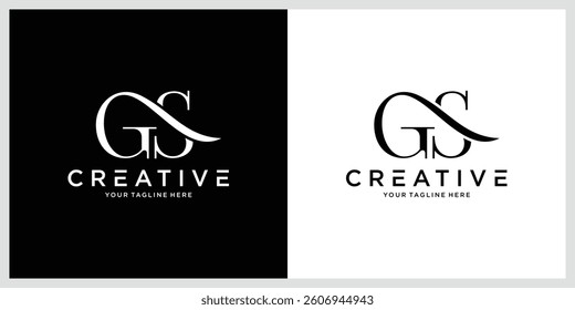 Initial GS or SG Logo Design Vector