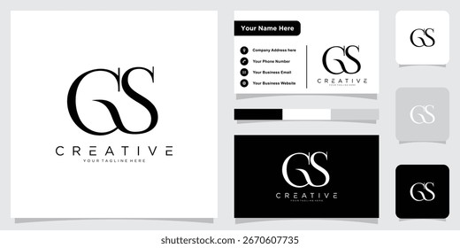Vetor de design do logotipo GS ou SG inicial