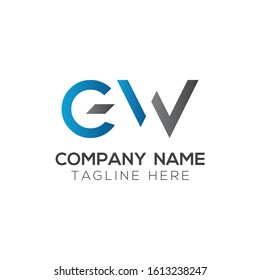 Initial GW Letter Linked Logo. GW letter Type Logo Design vector Template