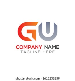 Initial GW Letter Linked Logo. GW letter Type Logo Design vector Template