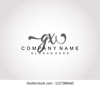 Initial GX handwriting logo vector