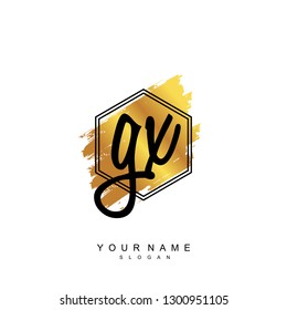 Initial GX handwriting logo vector