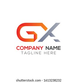 Initial GX Letter Linked Logo. GX letter Type Logo Design vector Template