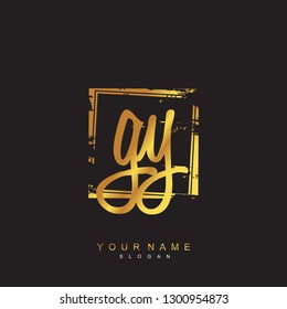 Initial GY handwriting logo vector