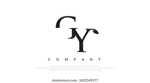 Initial GY Logo Design Vector 