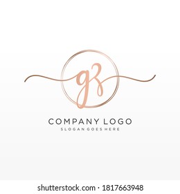 Initial GZ beauty monogram and elegant logo design, handwriting logo of initial signature, wedding, fashion, floral and botanical with creative template.