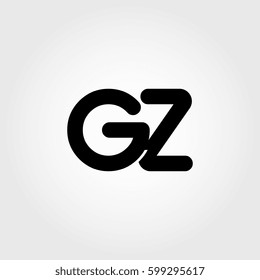 initial gz black business logo