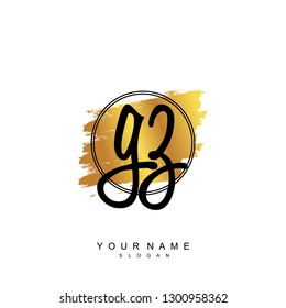 Initial GZ handwriting logo vector