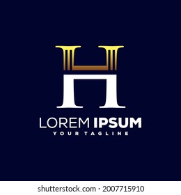 initial H, advocacy luxury logo design vector