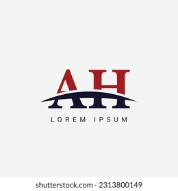Plantilla de vector de diseño de logotipo A H, AH, símbolo gráfico para identidad empresarial
