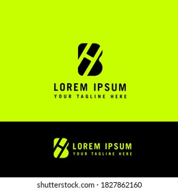 Initial H B minimalist modern logo identity vector