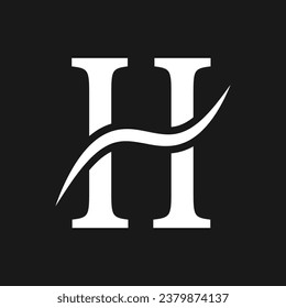 Initial H Best letter logo design. Minimal and simple creative brand
icon logo.