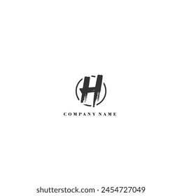 Initial H brush logo company trend identity