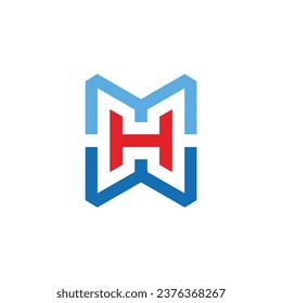 Initial h business logo vector image