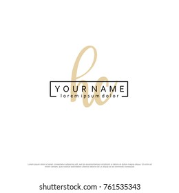 Initial H & C elegant logo template vector