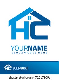 Initial H & C real estate logo template vector