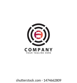 Initial H with circle Logo Design Templates vector