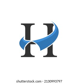 H inicial con el logotipo del icono del líder del collar. Imagen del vector