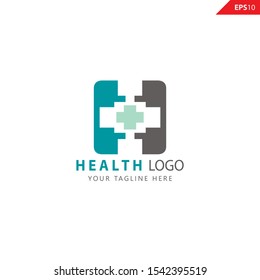 Initial H Health Logo Design Templates vector