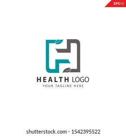 Initial H Health Logo Design Templates vector