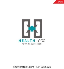 Initial H Health Logo Design Templates vector