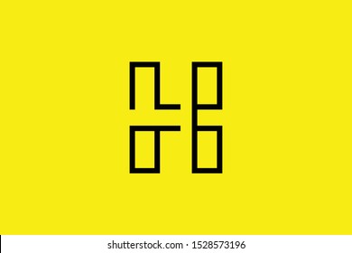 Initial H HH HB BH modern monogram and elegant logo design, Professional Letters Vector Icon Logo on black background.