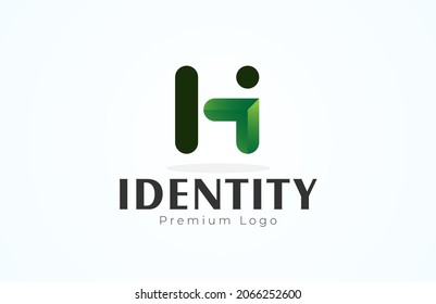 Initial H or Hi Arrow Logo, letter R with arrow combination, Usable for Brand and  company Logos, Flat Design Logo Template, vector illustration