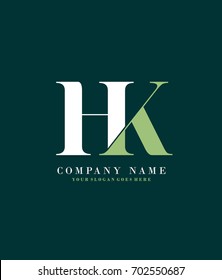Initial H & K simple design logo template vector