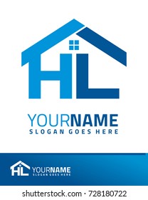 Initial H & L real estate logo template vector